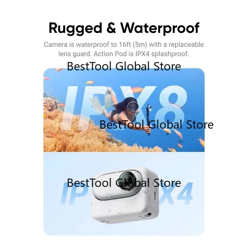 

Ins00ta 360 GO 3 64GB Small Vlogging Camera for Creators Versatile Mounting Options - Compact Size High-Quality Content