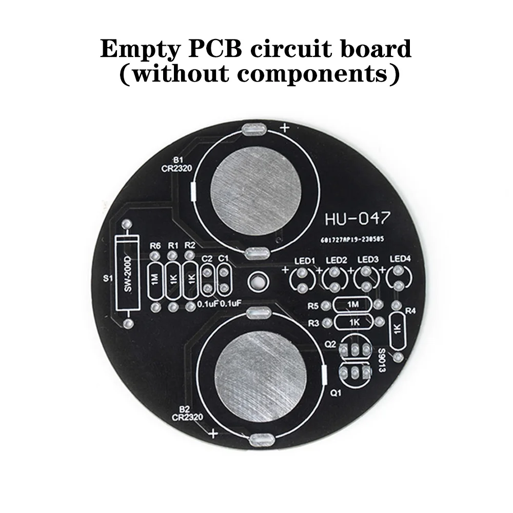 LED Rotating Gyro Cover Flashing Lights DIY Kit Light-emitting Desktop LED Spinning Gyro Flashing Light Circuit Board Kits