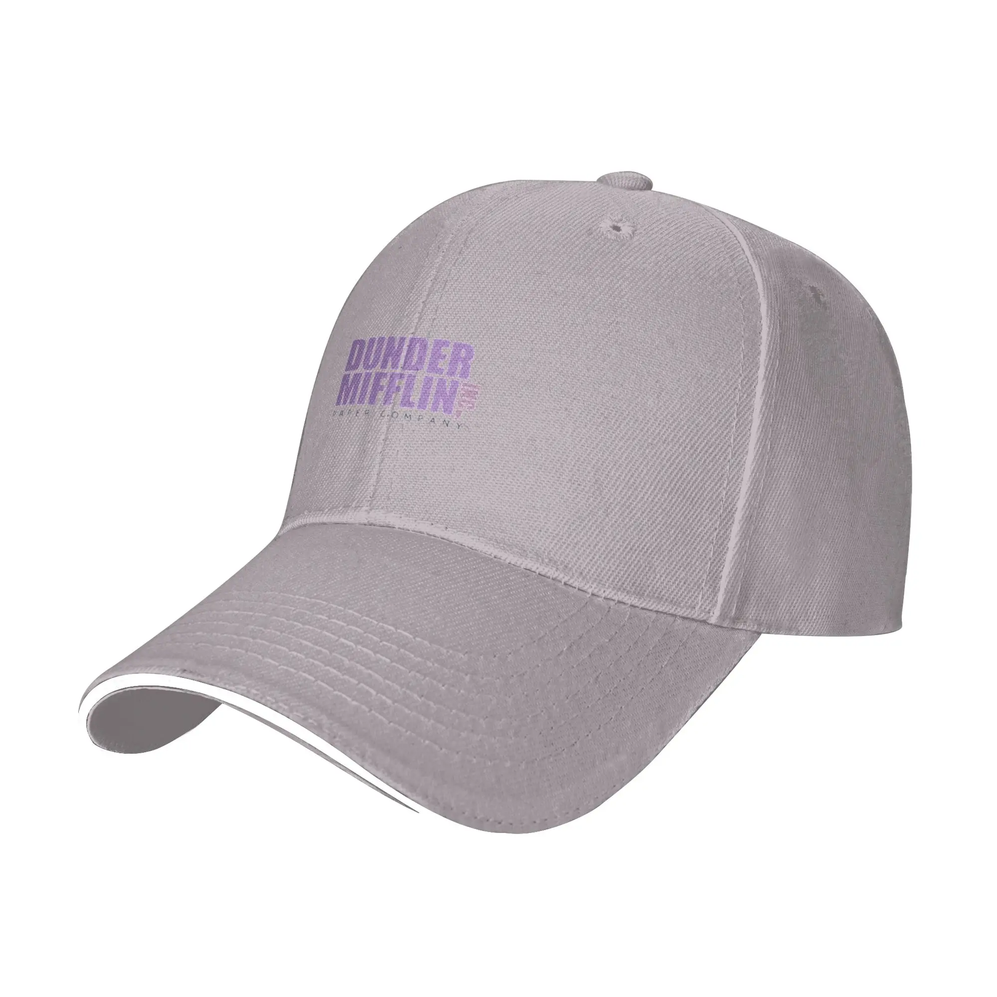 Fashion dunder mifflin logo purple  Curved Brim Baseball Cap Couple Outfits Black Cap