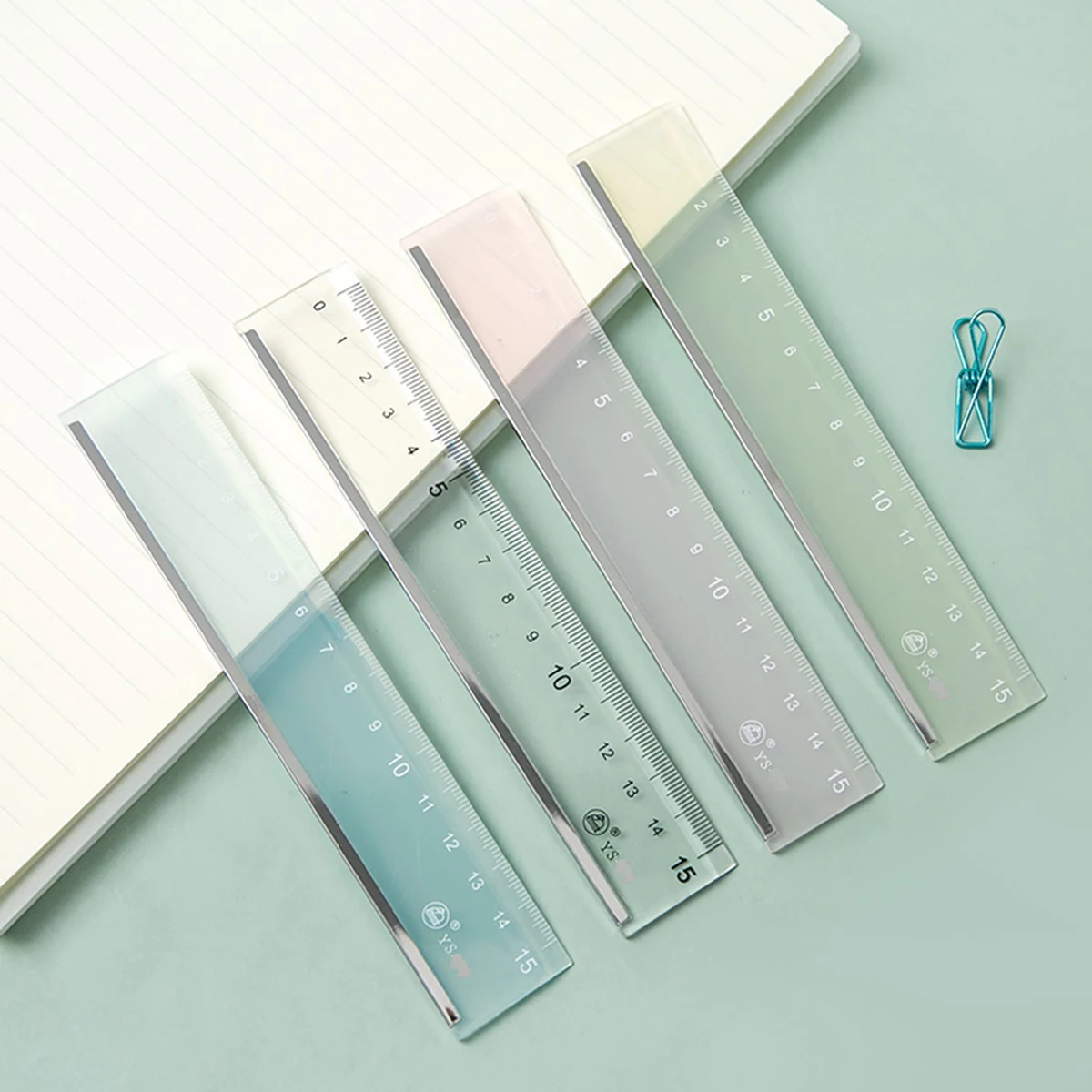 1PC 15cm Straight Ruler Transparent Plastic Ruler Drawing Tool Desk Accessories Student Stationery School Office Supplies