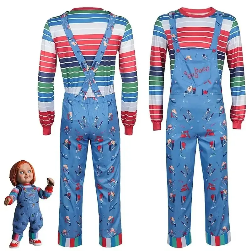

Seed of Chucky Cosplay Chucky Man Costume Movie Halloween Suit Adult Size Classic Villain Outfit for Men