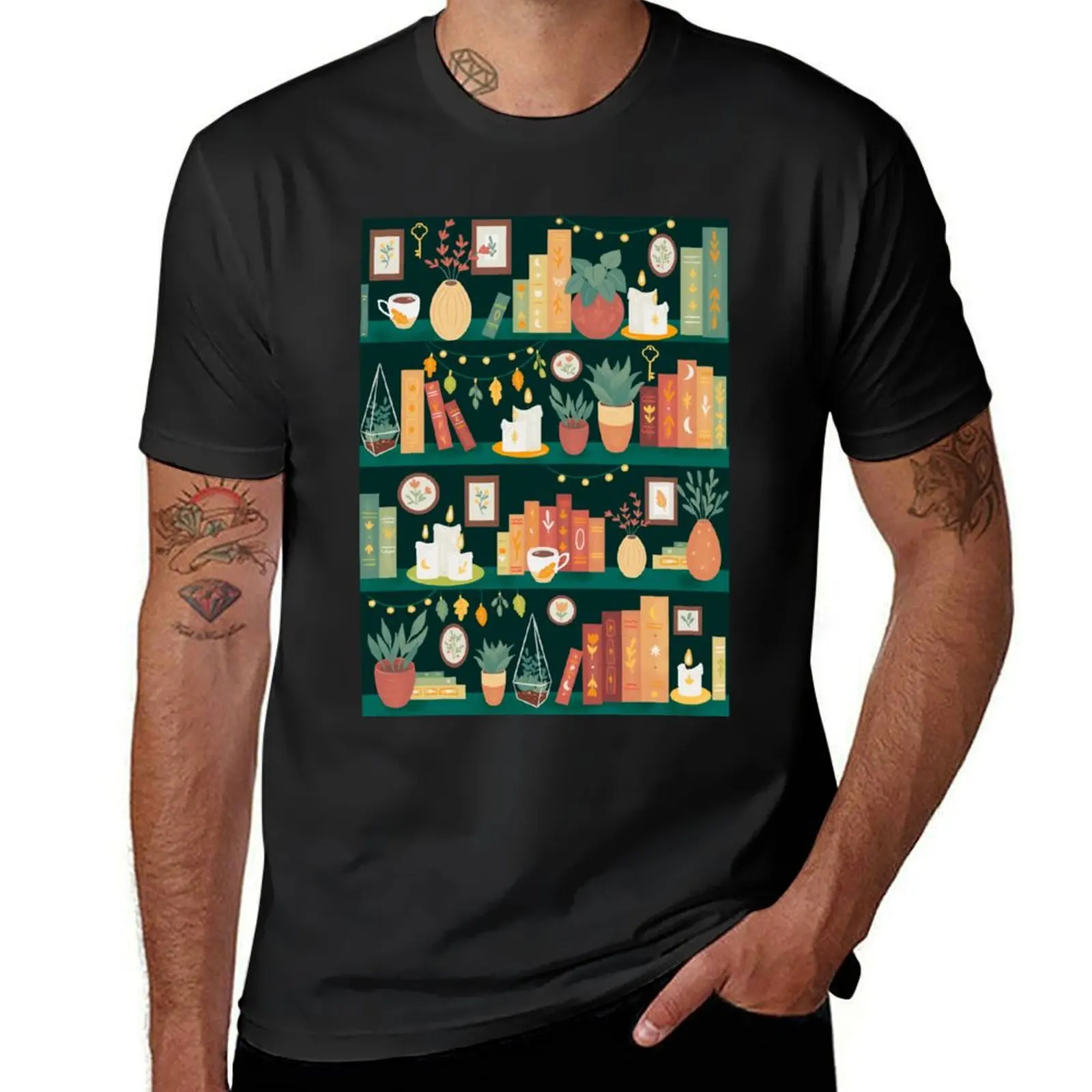 

Hygge library T-Shirt tops custom t-shirts summer clothes mens t shirt graphic