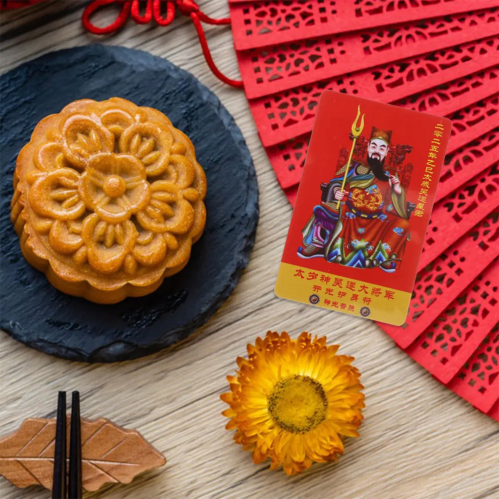 

20 PCS Peace Card Amulet Chinese Feng Shui Blessing Kwan Kung Cards Buddha Auspicious Double Sided for Luck