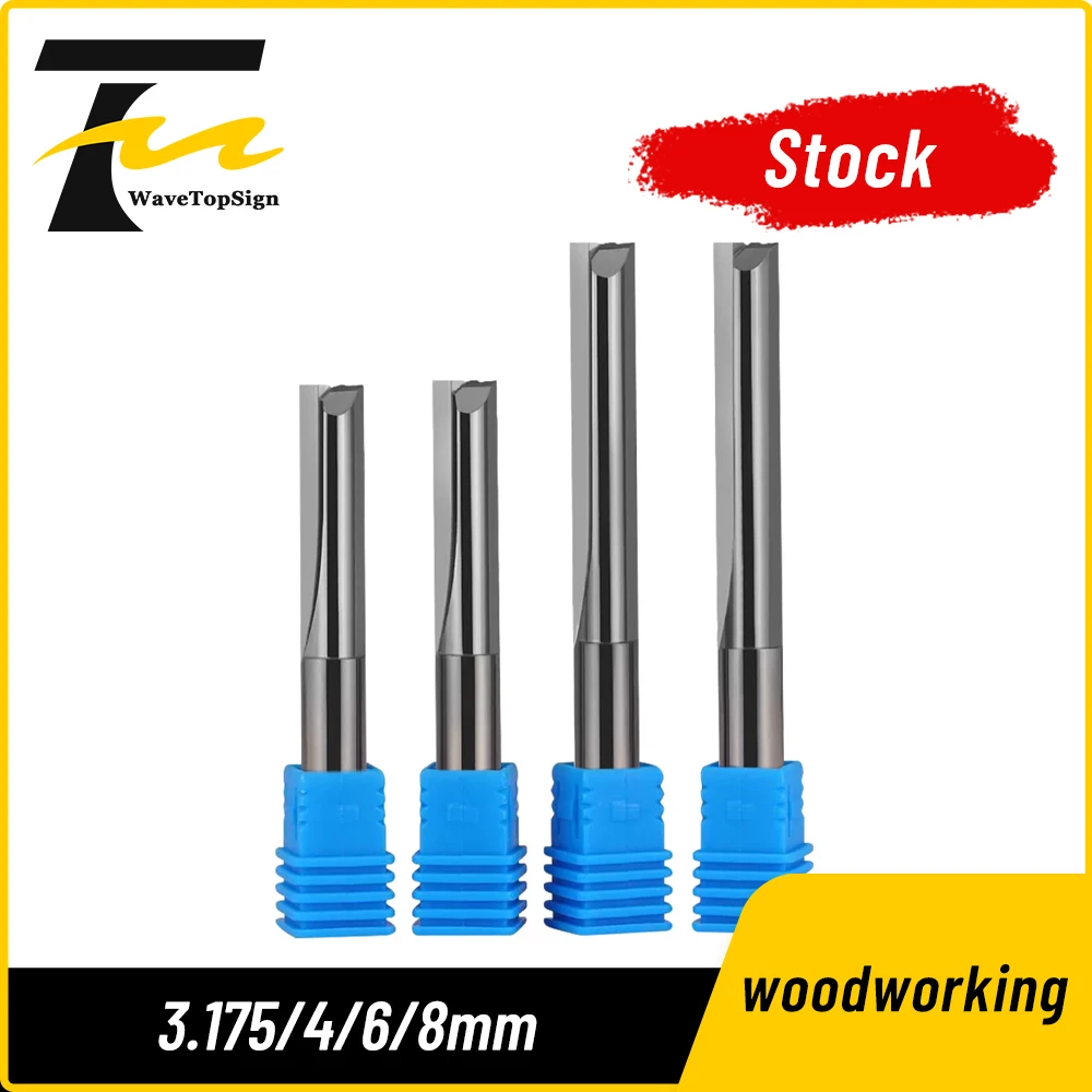 

2 Flute Straight End Mill Carbide CNC Router Bit for MDF Plywood EVA Foam Straight Milling Cutter