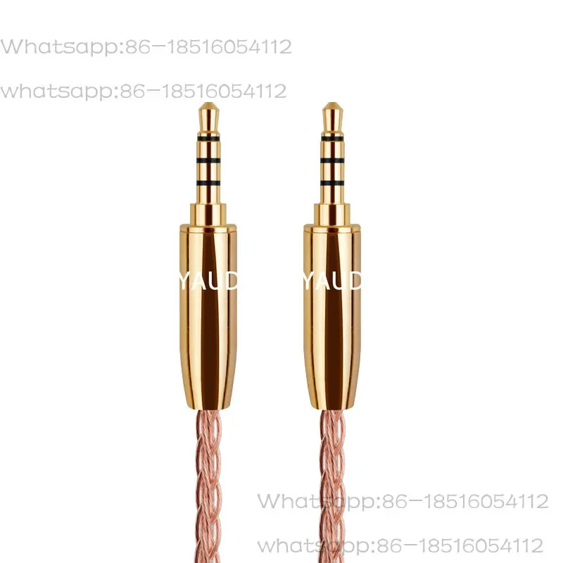 Pure copper aux audio cable Car car fever recording cable 3.5 Mobile phone earphones Live recording cable