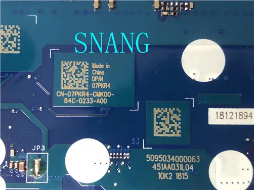 FOR Para DELL 17 R5 placa base de computadora portátil SR3YY i7-8750HK CPU GTX1070 con CN-07PKR4 07PKR4 7PKR4 LA-F551P 100%