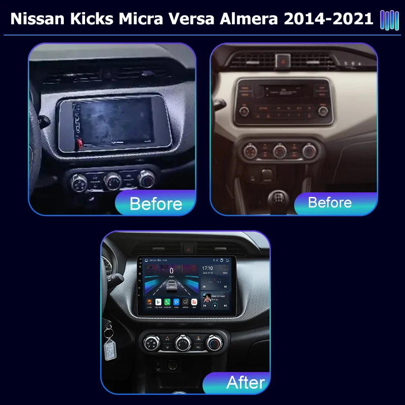AI VOICE roadivox Android car radio for Nissan Kicks Micra Versa Almera 2014-2021stereo GPS Navigation video Multimedia