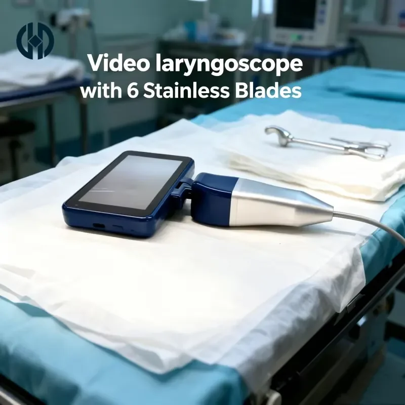 Full Digital Imaging Video Laryngoscope with One Touch Record for Clinical Intubation Teaching and Hospital Use