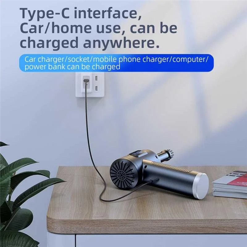 منفضة هواء مضغوط ABSF، 3 تروس إلى 100000 دورة في الدقيقة منفاخ هواء كهربائي محمول لاسلكي، لتنظيف لوحة المفاتيح والكمبيوتر الشخصي