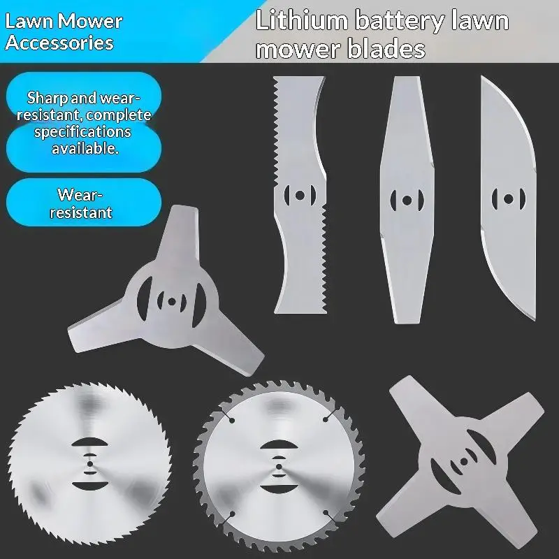 Universal 150mm Metal Grass String Trimmer Brushcutter Head Blades: 3/4T Electric Lawn Mower Parts Tool