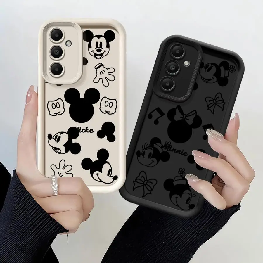 Disney Mickey Minnie Mouse Phone Case for Samsung Galaxy A12 A13 A14 A16 A22 A23 A24 A32 A33 A34 4G 5G Soft Silicone Cover