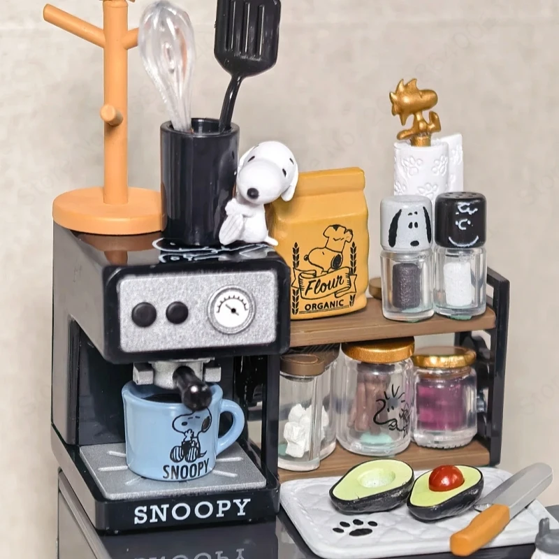 Re-Ment Snoopy's MONO KITCHEN Series Blind Box Model Simulated Oven Coffee Machine Exquisite Mini Food Candy Toy Ornament Gift