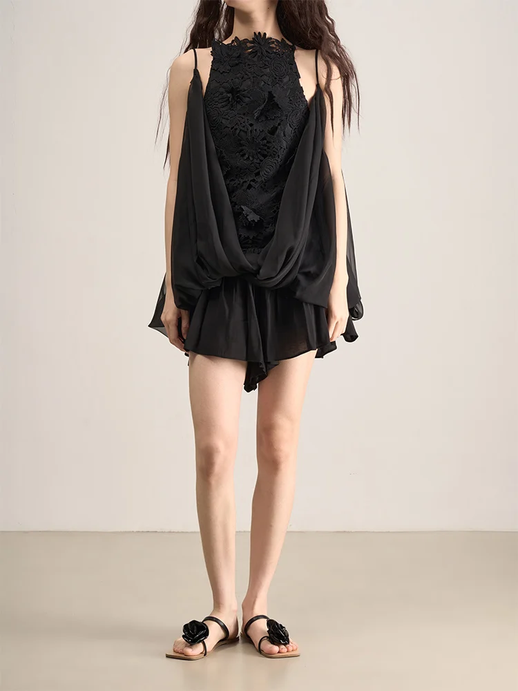 

Изысканный комплект с вышивкой и 3D-цветочным рельефом: топ с капюшоном и шорты, женский летний модный наряд