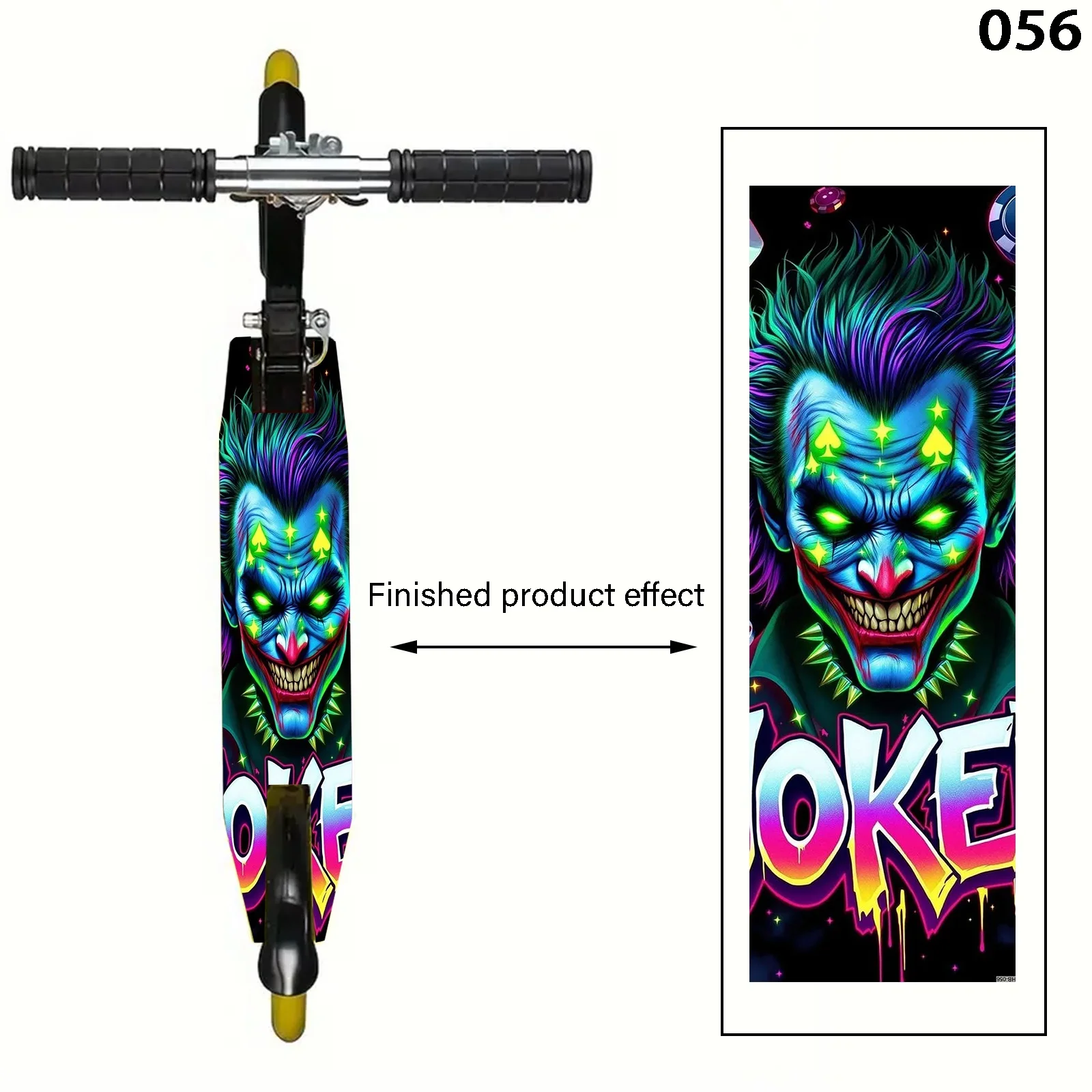 1 ملصق لوح التزلج المضيء للجوكر - DIY رائع للكهرباء والمحمولة القابلة للطي ودراجات المدينة للركاب شديدة التحمل