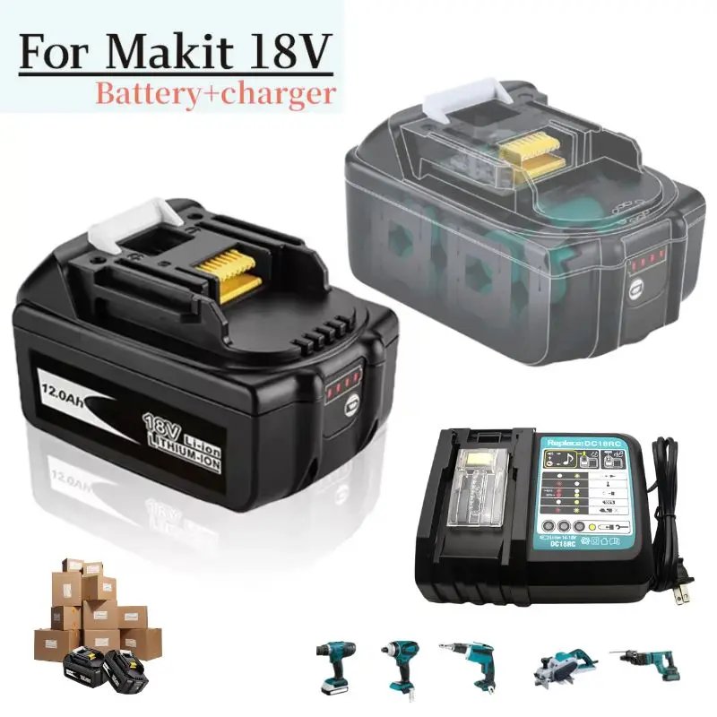 18V for Makita battery+DC1BRC charger rechargeable lithium-ion battery replacement MAKITA BL1880 BL1850 BL1840 BL1860