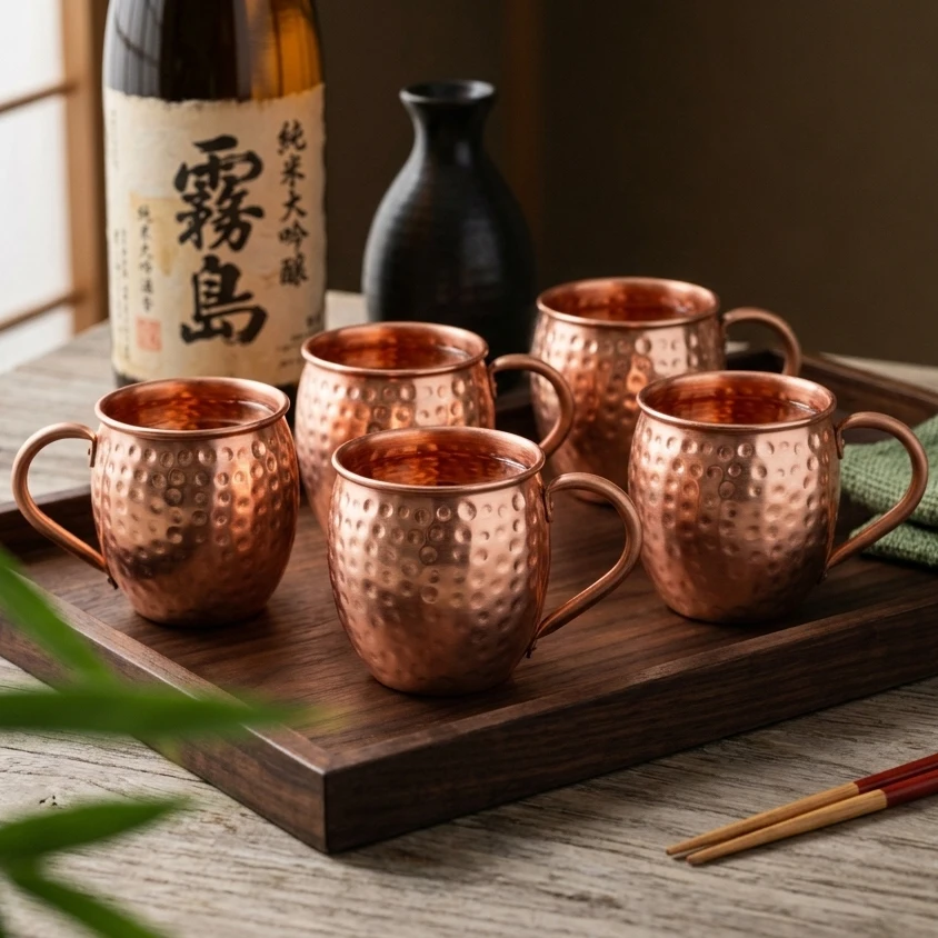 1/2PC Handmade Home Health Copper Tea Mugs Set Hammered Texture Water Cups Beer Coffee Juice Drinking Mug Hammer Copper Drum Cup