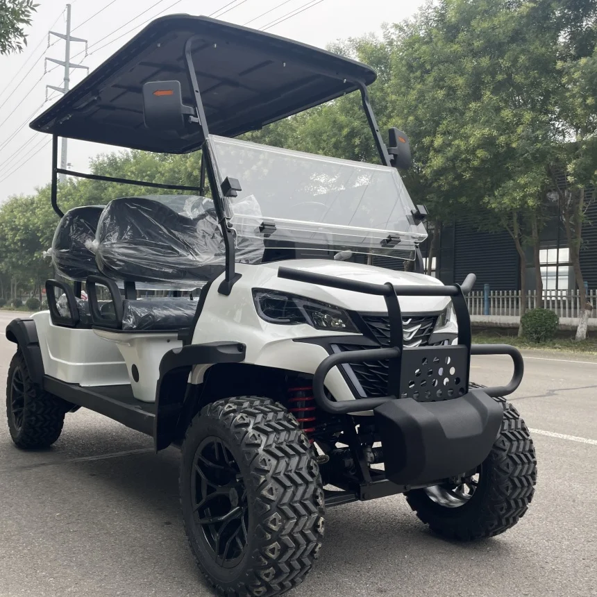 Street Legal Electric Golf Cart 4 Seats 5000W Adult Touring Solar Golf Cart New Energy Electric Golf Cart