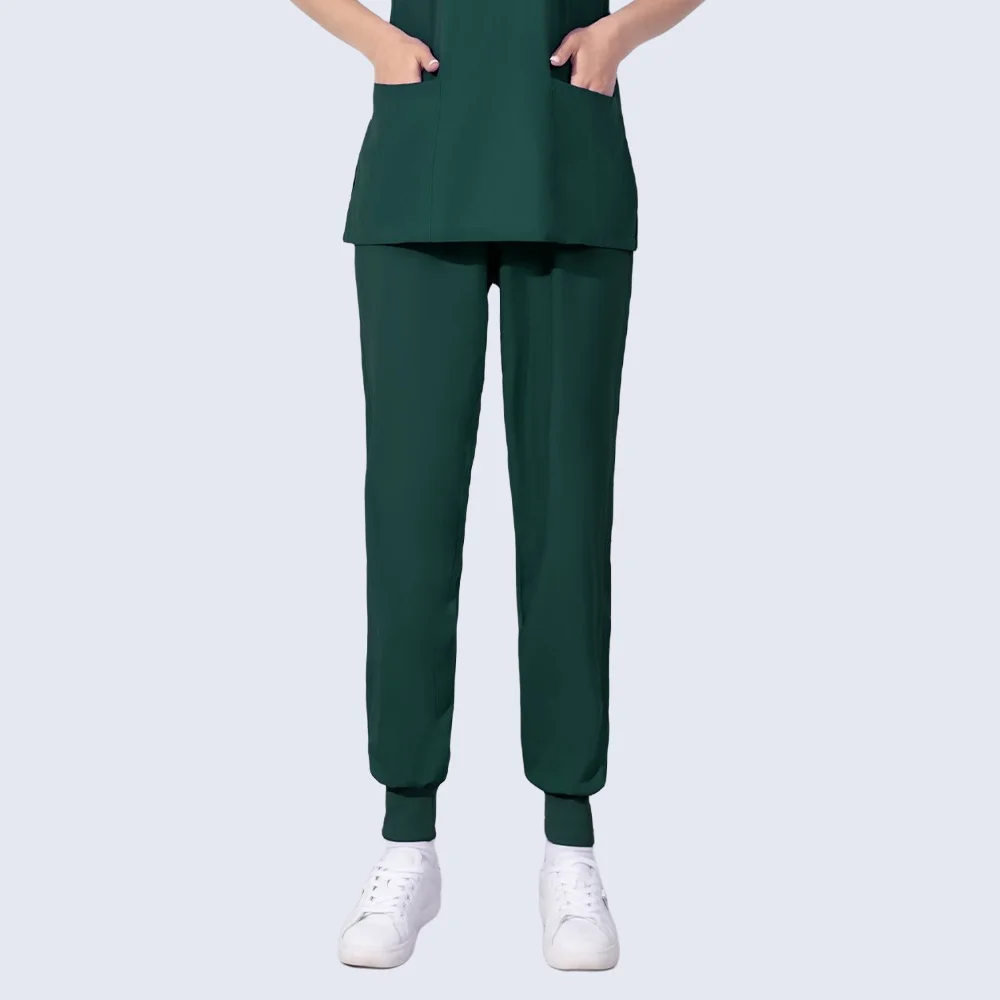 Multicolors Unisex Elastic Waist Drawstring Scrub Pants Nurse Beautician Lab Scrubs Pet Shop Hospital Doctor Nurse Workwear