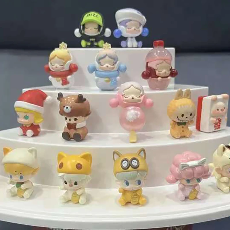 

DIMOO POP BEAN Lucky Cat Series Mini Anime Action Figure Guess Bag Ornament Figurines Home Decor Desktop Doll Model Gift