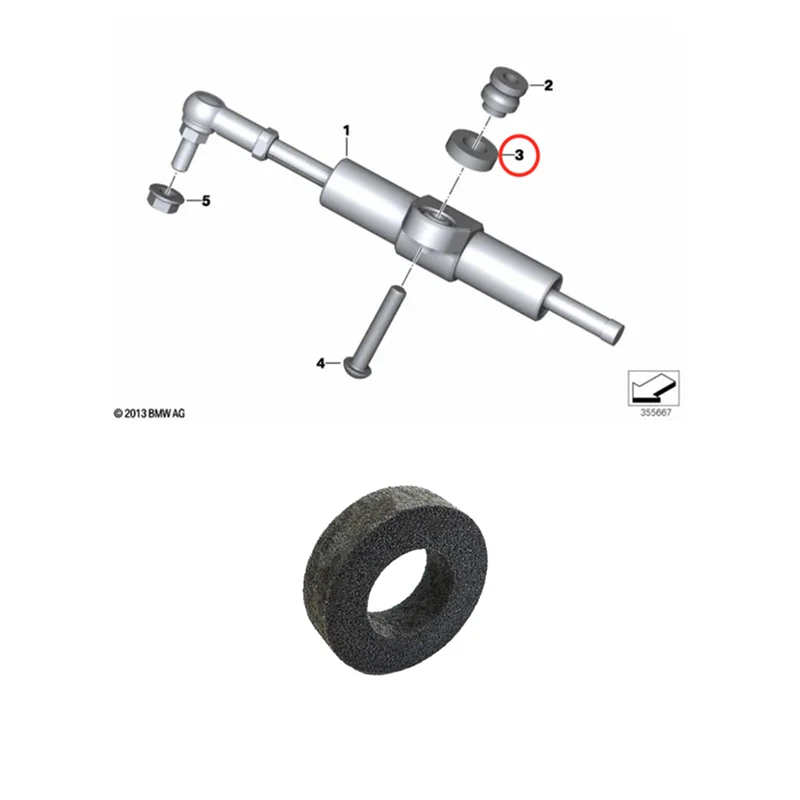 Cojín amortiguador del amortiguador de dirección para BMW R1250GS R1200GS ADV R1250RS RT F900R 900XR R nineT R18 S1000R RR XR R1200RT