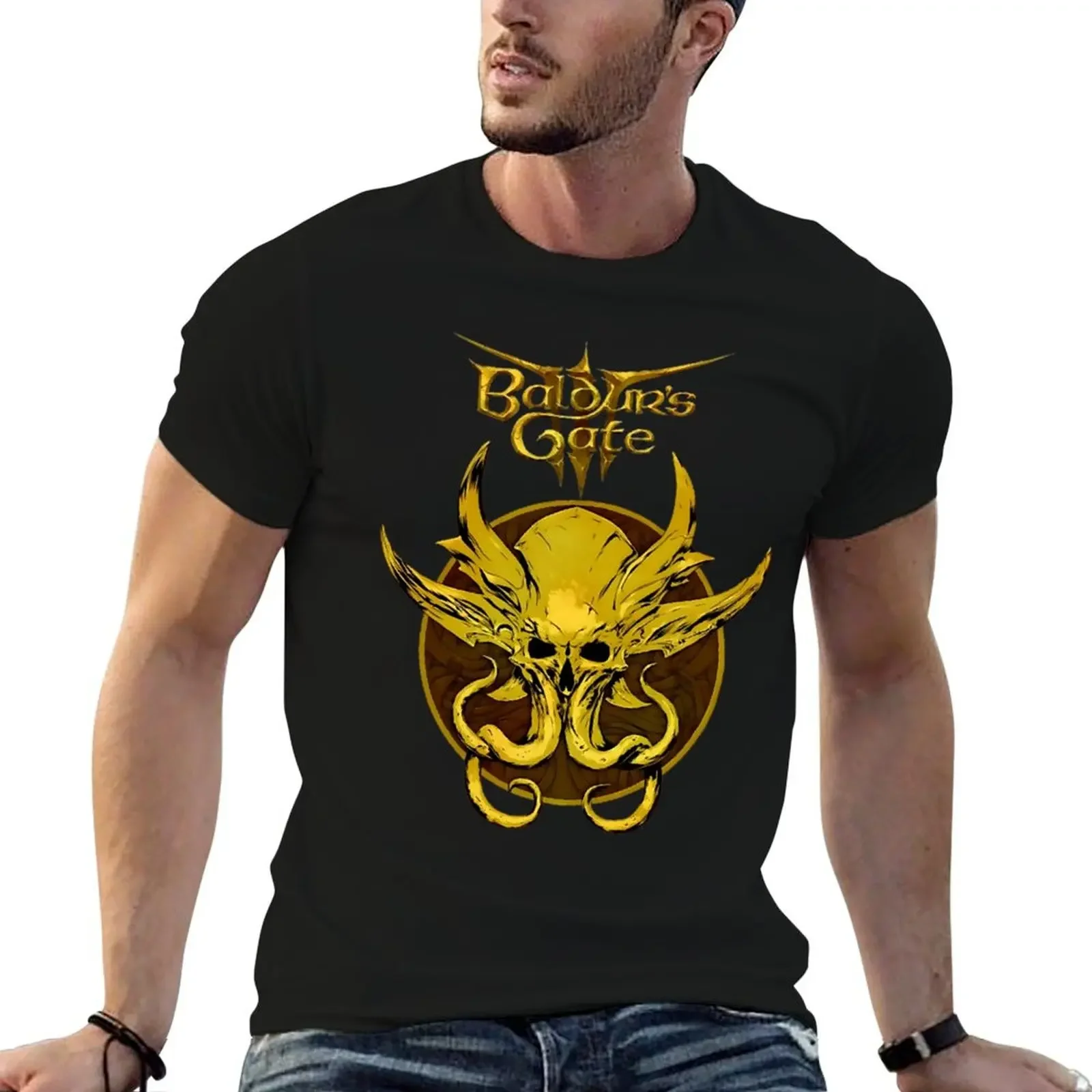 

BG 3 Cthulhu illithid T-Shirt Short sleeve tee graphics Blouse anime figures shirts men