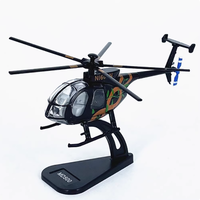 1:100 Scale American MD500 Helicopter Model Alloy Model Decoration Diecast Aircraft Model Display Commemorative Collection Gift