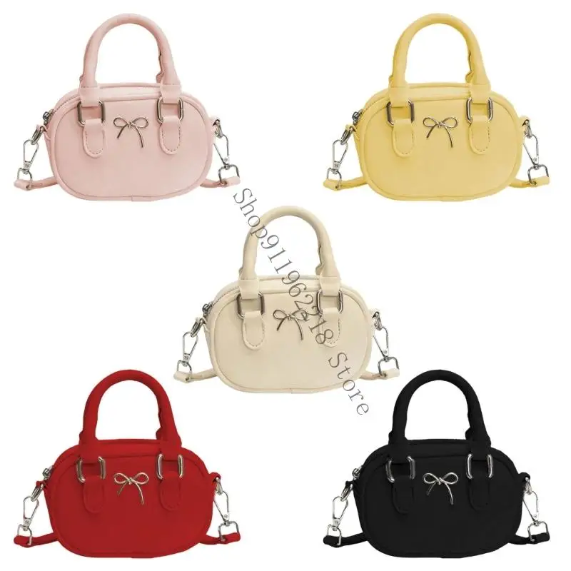 여성 스타일 어깨 가방 작은 핸드백 사랑스러운 활 가려 일상 가방 066f