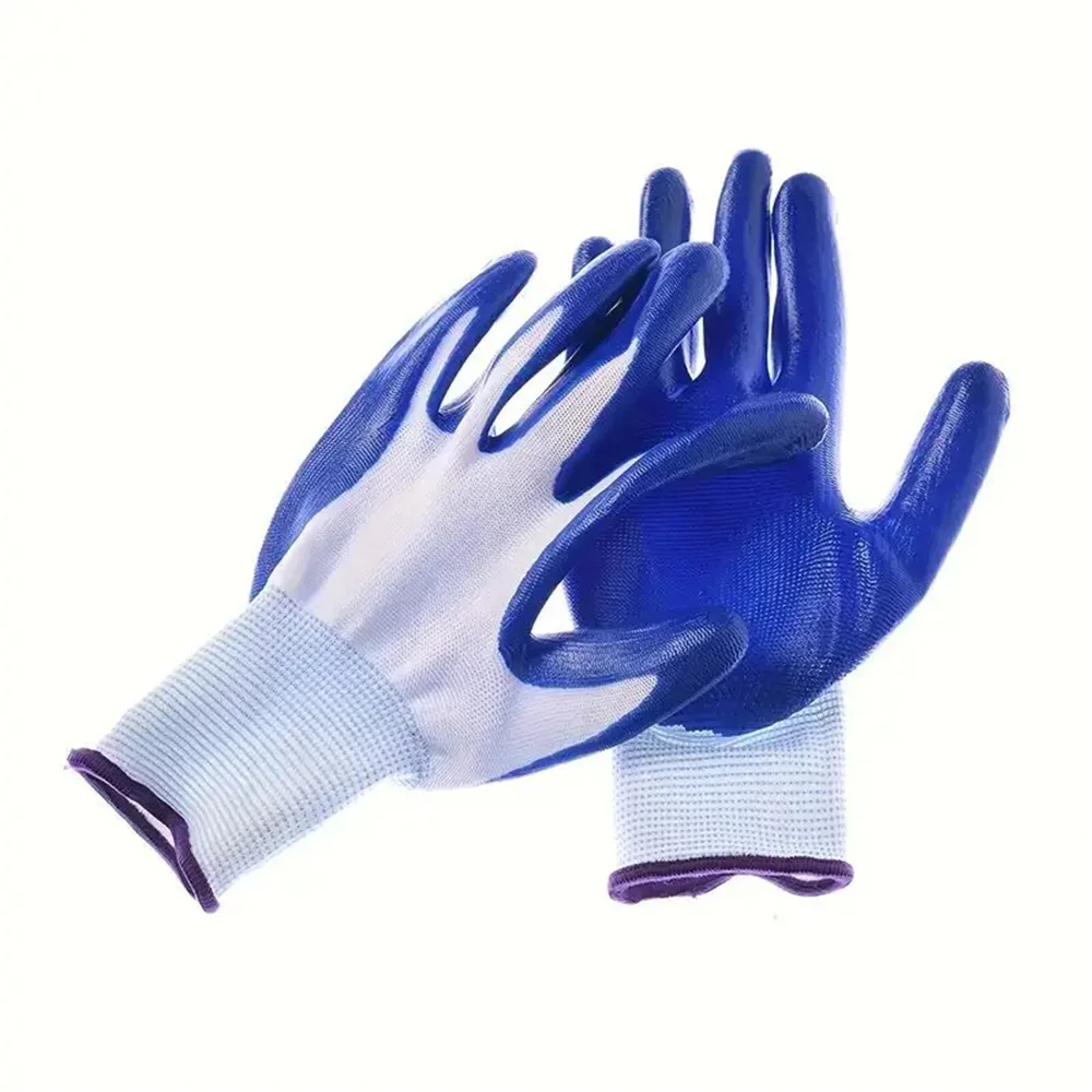 12 Pairs Thin Latex Non-slip Wear-resistant Work Gloves, Rubber Dip Glue Rubber Skin Thickened Thin Gloves, Labor Protection