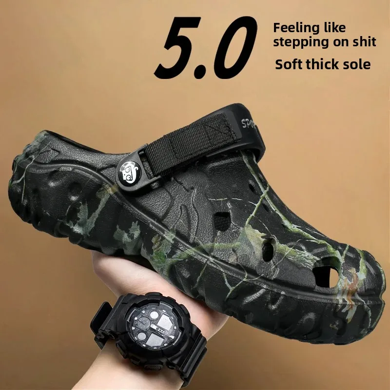Sandalias Planas para Hombre 2025, Pantuflas de Jardín, Sandalias de Plataforma para Hombre, Sandalias de Verano, Zapatillas Deportivas Masculinas, Chanclas para Exteriores, Zuecos para el Hogar