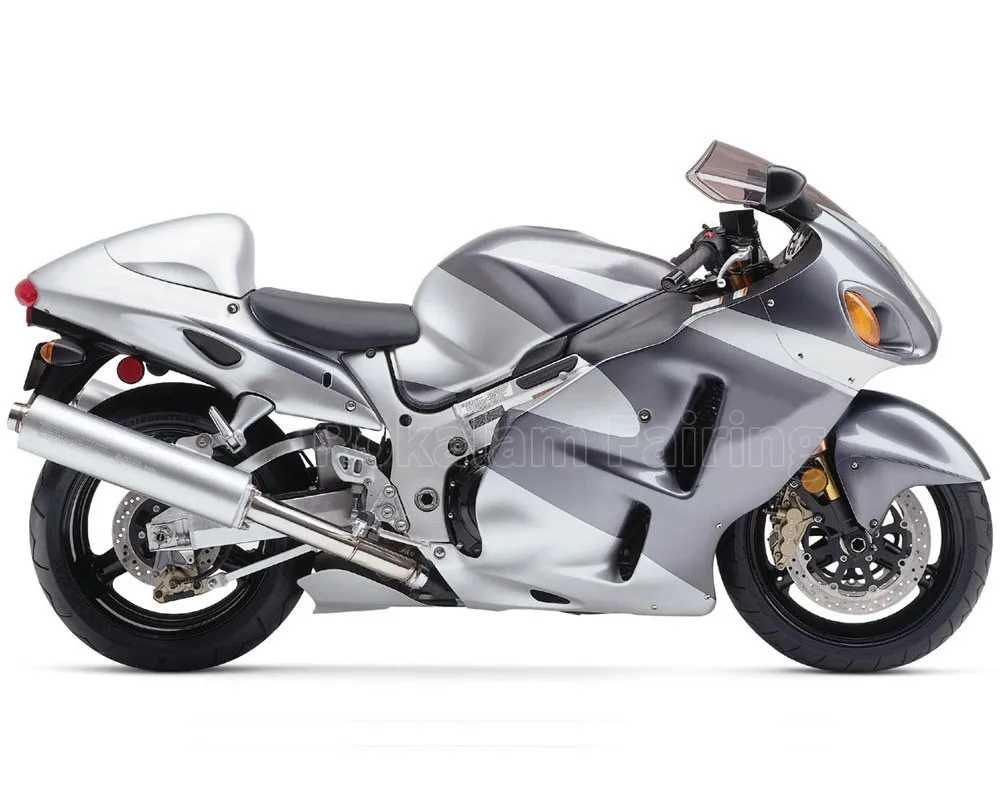 Customized Silver Fairing For Suzuki 99 00 01 02 03 04 05 06 07 GSXR1300 Hayabusa Bodywork Kit (Injection Molding)