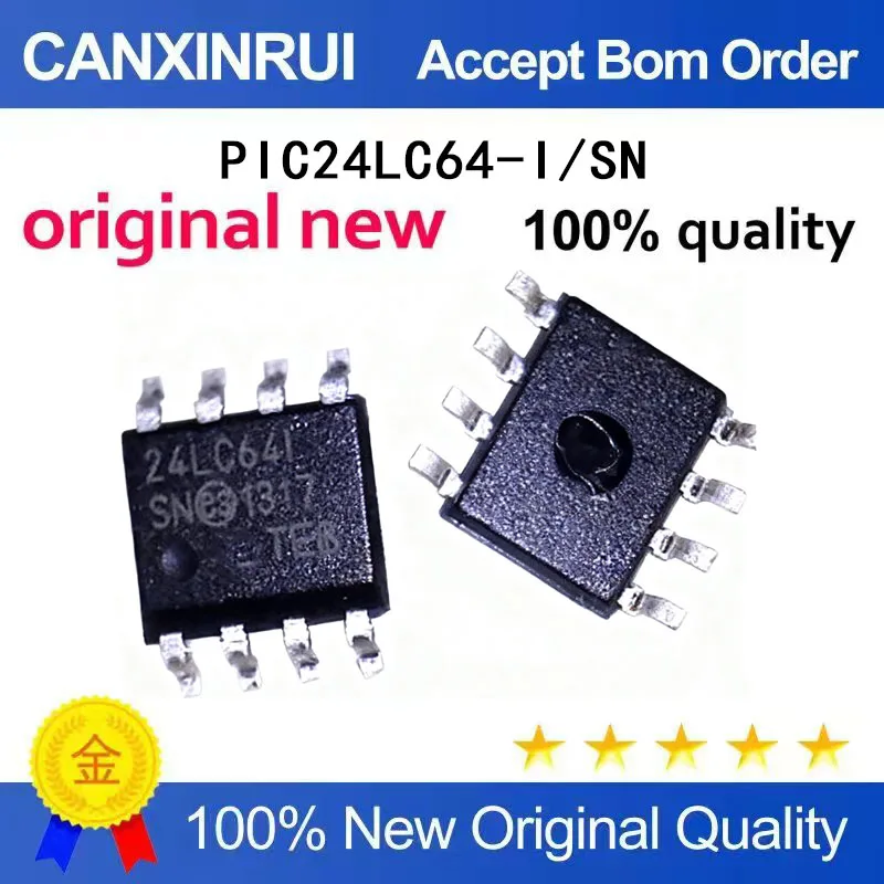 (5-100 Pieces)PIC24LC64-I/SN 24LC64-I/SN 24LC64I SOP-8 spot chip IC
