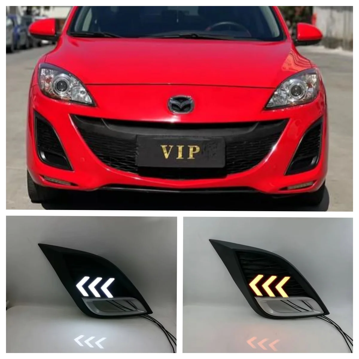 

LED DRL For Mazda3 Axela 2010 2011 2012 2013 Daytime Running Light Waterproof Daylight Lamp With Dynamic Turning Lamps 12V