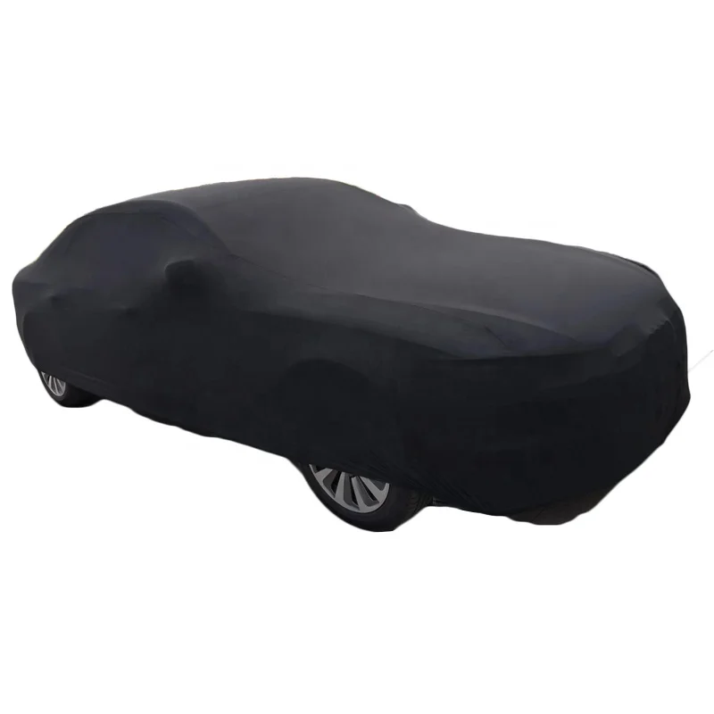 Customized Logo Indoor Black Scratch Resistant Dust-proof Soft Stretch Car Cover for A238