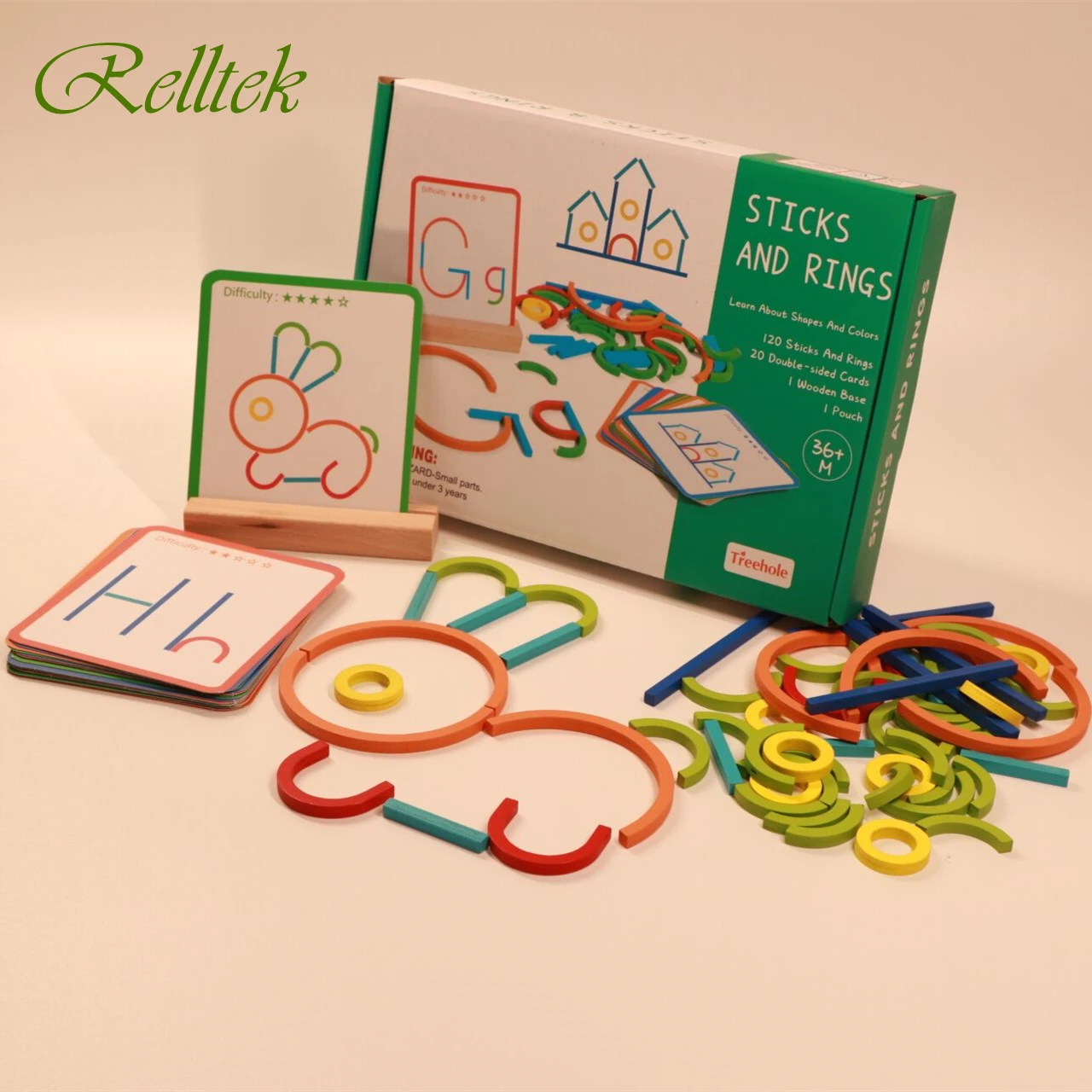 

Sticks And Rings Wooden Toys Montessori Early Childhood Educational Puzzle Intelligence Game Gift For Children