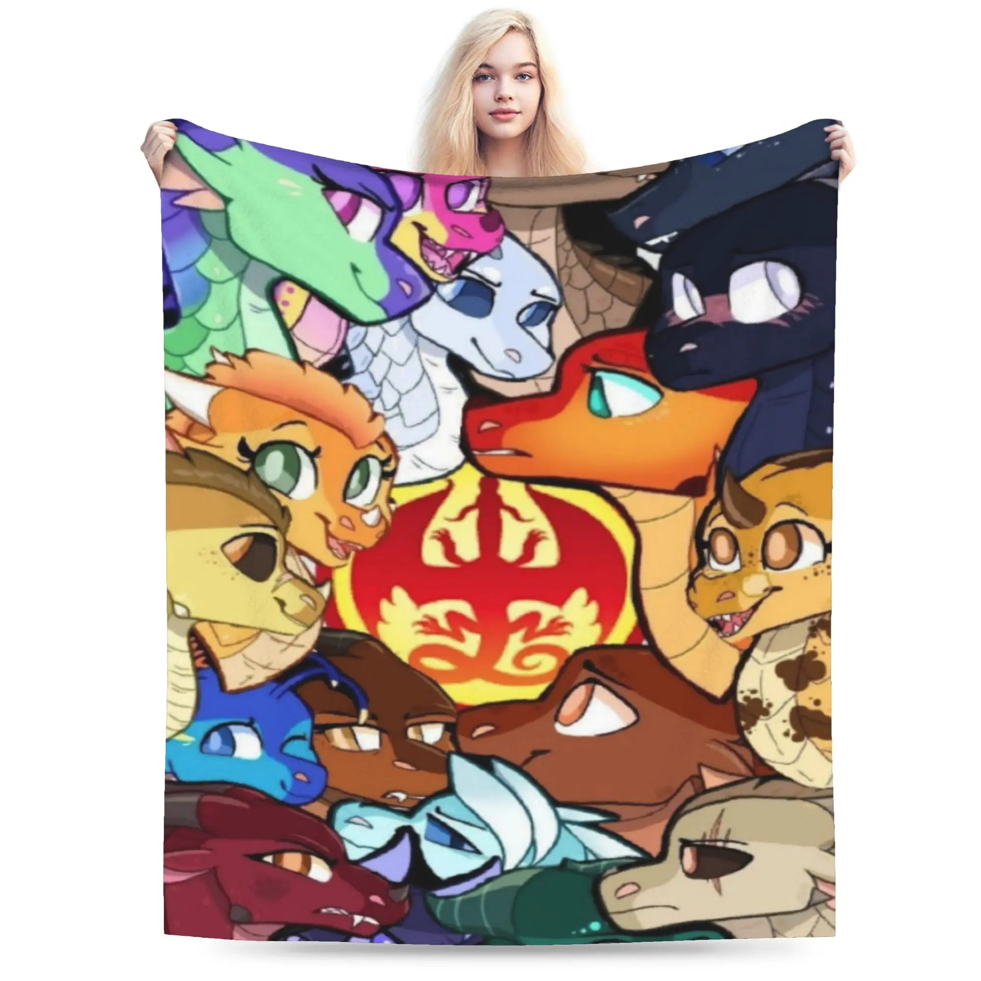 New Arrival Wing Of Fire dragon Blanket Lightweight Thin Coral Fleece Plush  Cozy Throw Blanket Machine Washable