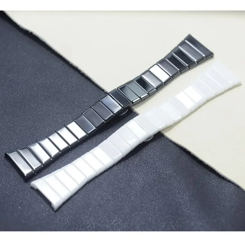 

Керамический ремешок для часов с цепочкой для часов для мужчин 27*17 мм для женщин 19*12 мм аксессуары для часов подходят для вогнутого ремешка Joy