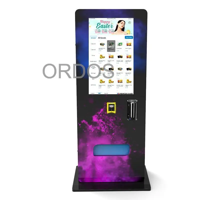 Touch Screen Vending Machine China Supplier ID Cards Trading Cards Coin QR Code Token Payment 1 year warranty