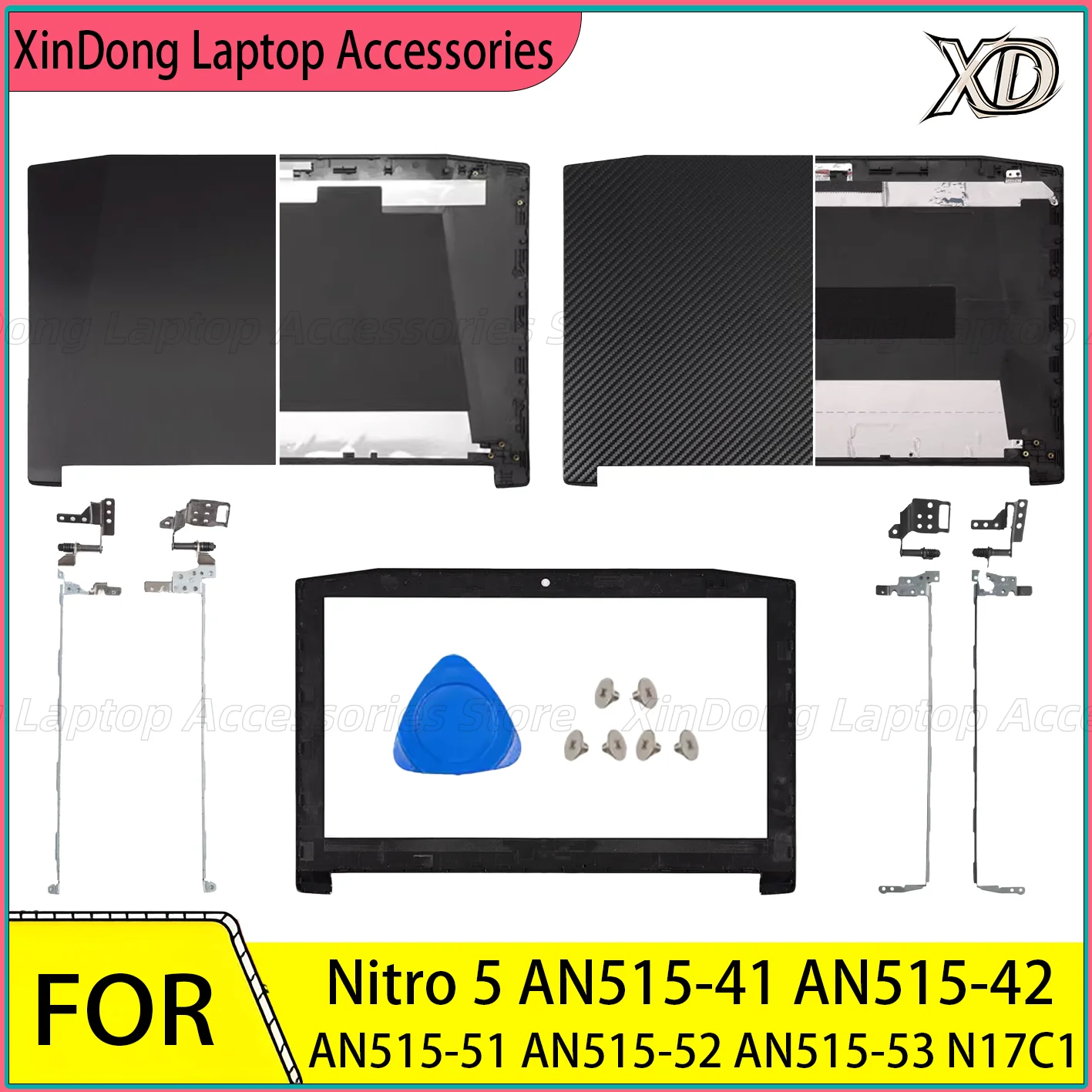 

Laptop Housing Case For Nitro 5 AN515-41 AN515-42 AN515-51 AN515-52 AN515-53 N17C1 LCD Back Cover/Bezel/Hinges Replacement