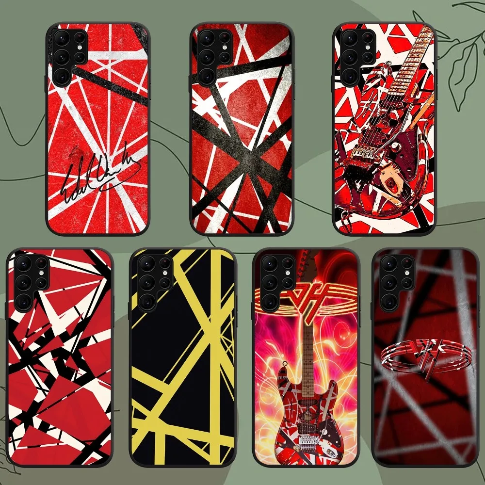 Guitarist Eddie V-Van H-Halen Band Phone Case For Samsung Galaxy S21 S22 S23 Note S30 S24 10 20 Ultra Plus Lite FE Shell