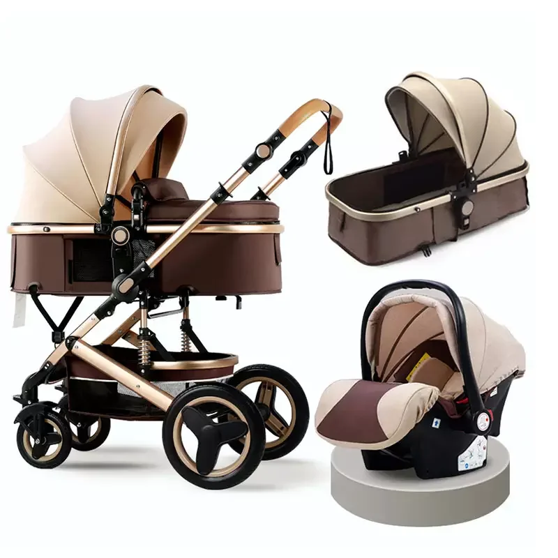 Wholesale pram stroller luxury 2 in 1 high quality 4 wheel travel baby stroller baby pram