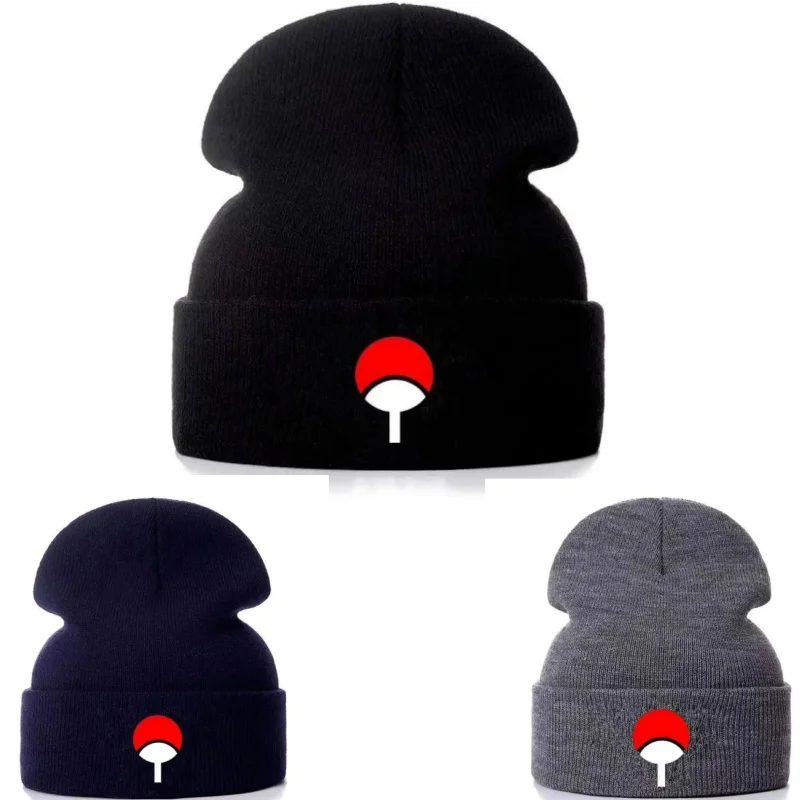 

Наруто Учиха унисекс хлопковые шапочки с вышивкой мультфильмов повседневные шапки вязаная зимняя шапка жесткая шапка в стиле хип-хоп с черепом