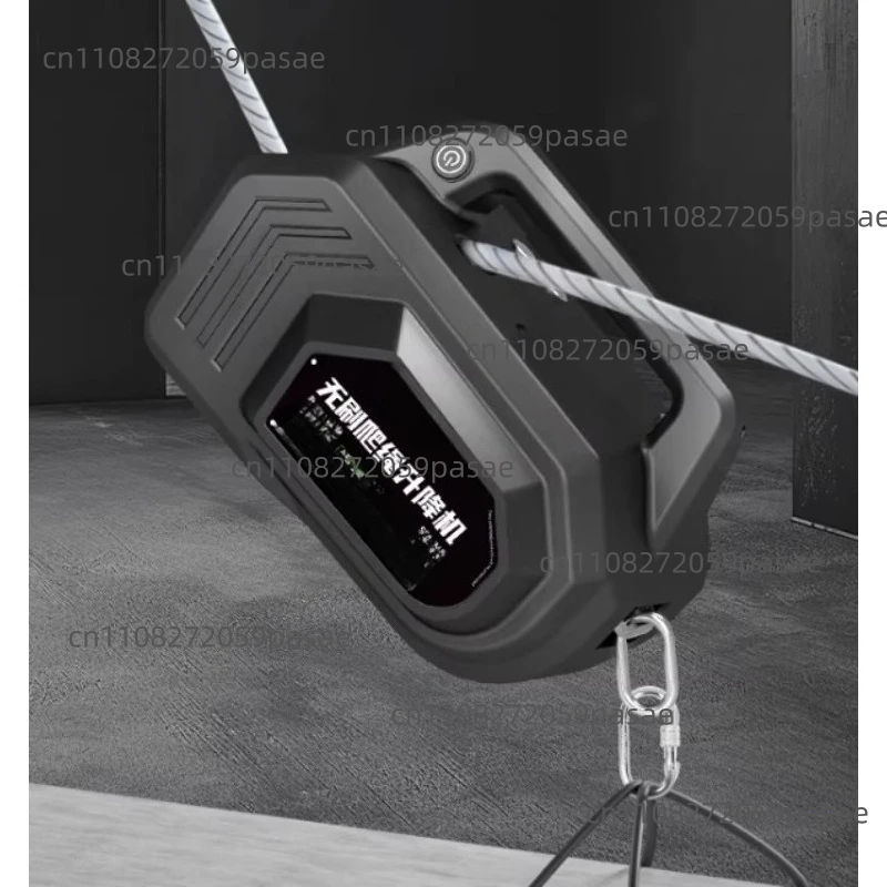 Electric Rope Climbing Machine, Rechargeable Remote Control Lithium Battery Hoist Crane, Aerial Work, Hoisting Artifact