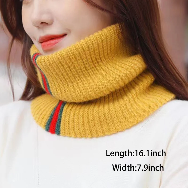 

Fashion Knitted Turtleneck Collar Scarf Women Detachable Fake Collar Scarf Winter Warm Knitted Fake Windproof Clothes Accessory