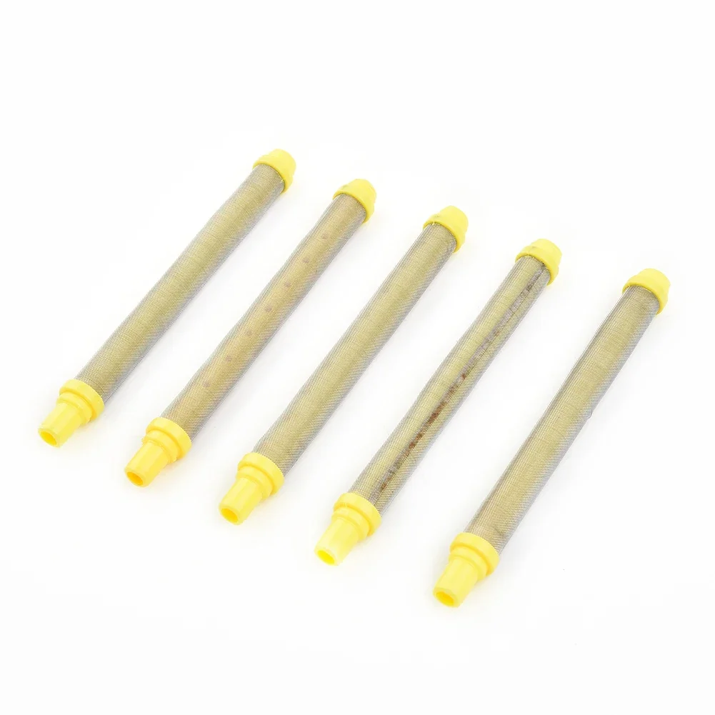 5Pcs 100Mesh Airless Spray Tool YELLOW Filter Insert 304 Stainless Steel For Construction Tools Hand Tools Airbrush Accessories