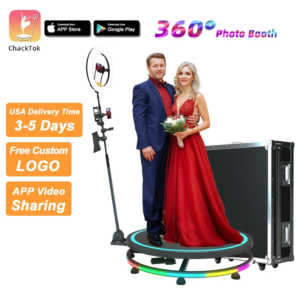 360 Photo Booth With APP Automatic Photobooth Machine 360 Camera Video Booth USA Overseas Warehouse