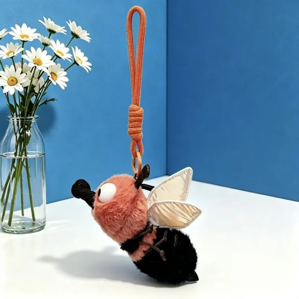 Cute Small Pendant Plush Backpack Charm Firefly Funny Design Insect Series Keychain Unique Mosquito Stuffed Animal Pendant Party