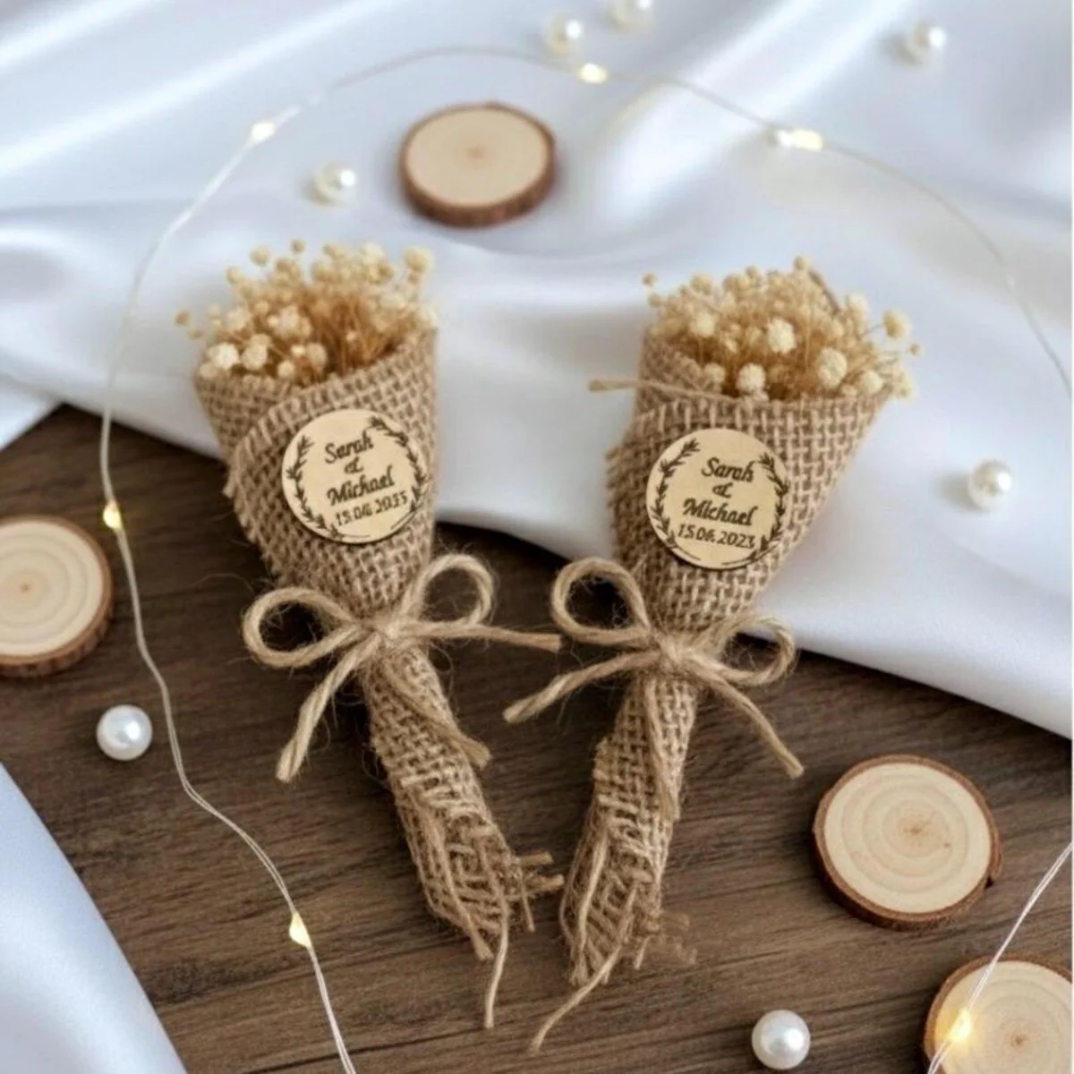 

Персонализированные свадебные сувениры, букет из сушеных цветов, сувениры в деревенском стиле, подарок на помолвку, детский душ, крещение