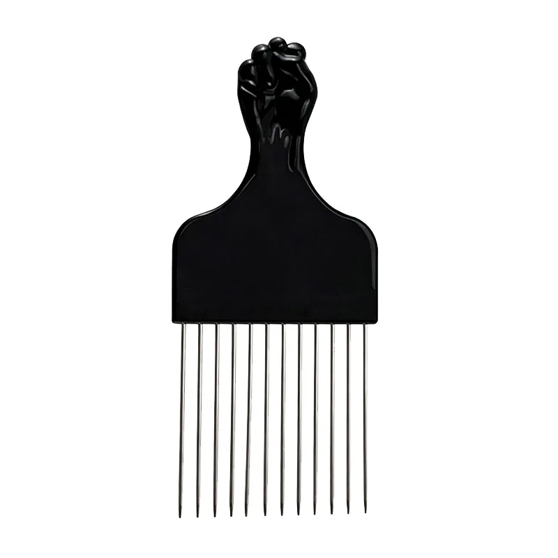 

New Professional Wide Teeth Afro Comb Pick Hair Barber Comb Metal Salon Comb SZI15