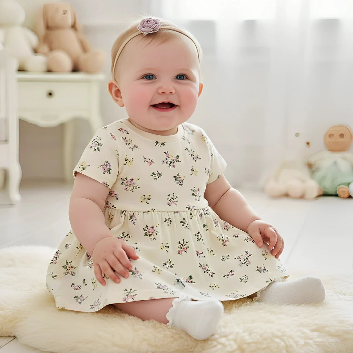 

Детское платье для девочек Princess Sweet, летнее, для отпуска, с коротким рукавом, с цветочным принтом