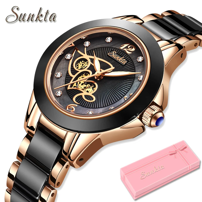 LIGE Women Wristwatch Ceramic Bracelet Waterproof Watches Ladies Creative Watch Women Female Clock Relogio Feminino Montre Femme